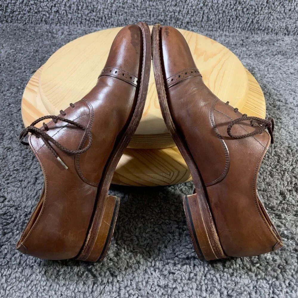 Steed Ambassador Collection Cap Toe Oxford Shoes Mens 9 Leather Made in England